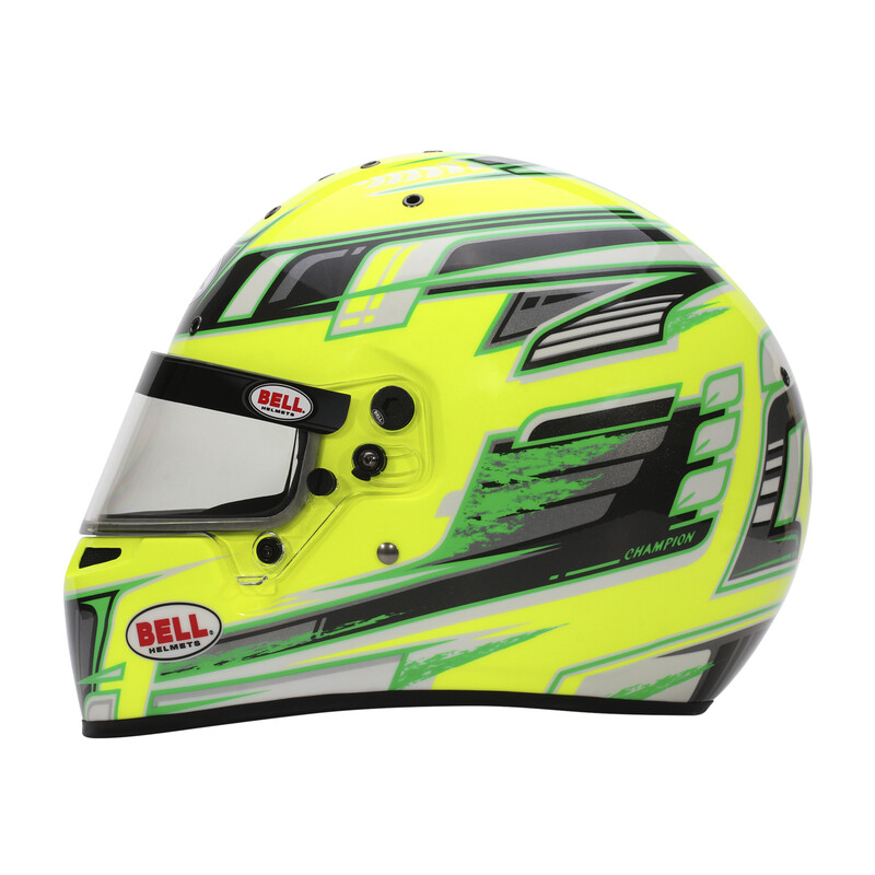 Casque Bell Karting KC7-CMR Anthracite / Jaune Champion